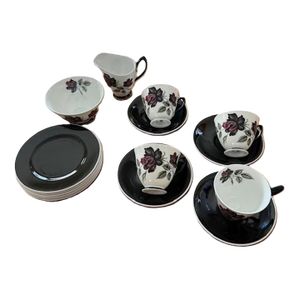 1950s Mid Century Modern Royal Albert Bone China Breakfast or Dessert Set - 18pcs