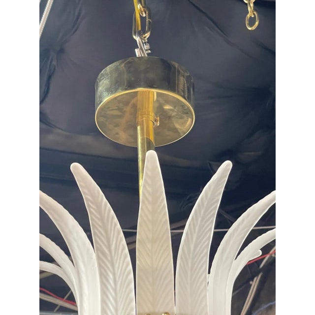 Modern Art Deco Style Murano Glass "Plume" Chandelier For Sale In Dallas - Image 6 of 10