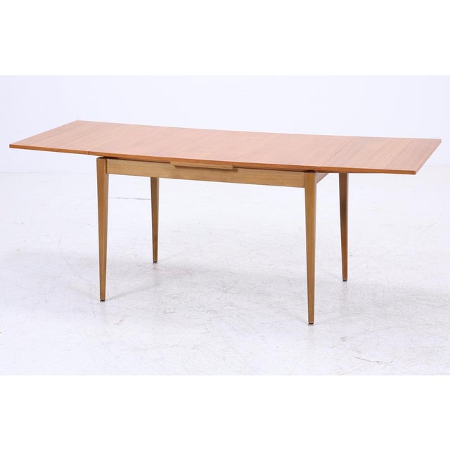 1960s Mid-Century Extendable Dining Table in Teak, 1960s For Sale - Image 5 of 12