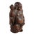 Signed Concrete Laughing Buddha Statue With Reddish Brown Finish Asian Garden Sculpture For Sale - Image 4 of 9