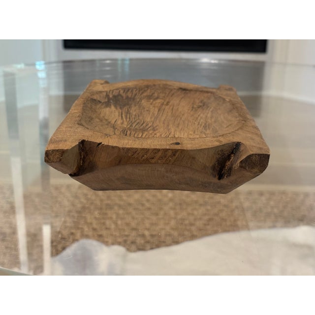 Antique Petite Scale Hand Carved Wooden Rustic French / European Bowl For Sale In Little Rock - Image 6 of 8