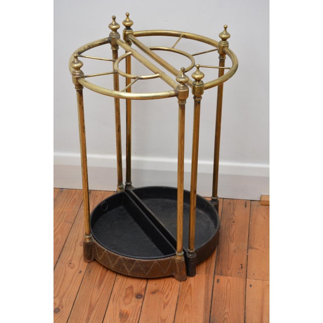 English Antique Umbrella Stands in Brass, 1870s, Set of 2 For Sale - Image 11 of 11