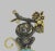 Mid 20th Century Mid 20th Century Sterling Gold Plate 22.82 Ct. Aquamarine, Sapphire & Garnet Monkey Brooch For Sale - Image 5 of 7