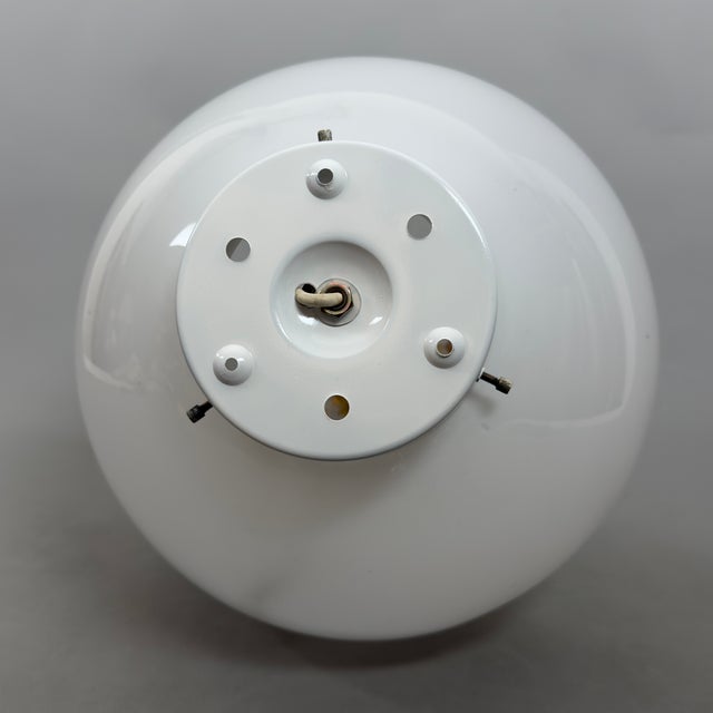 Metal Space Age Sphere Ceiling Lamp in Murano Glass from Mazzega, 1970s For Sale - Image 7 of 11