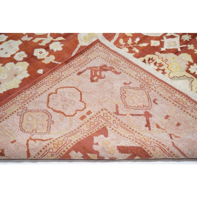 Turkish Turkish Oushak Rug 9'2'' X 12'7'' For Sale - Image 3 of 6