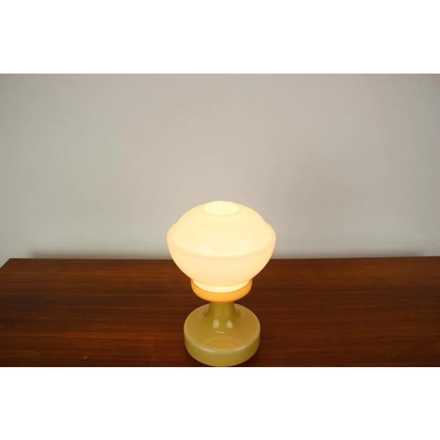Glass Glass Table Lamp by Valasske Mezirici, 1970s For Sale - Image 7 of 9