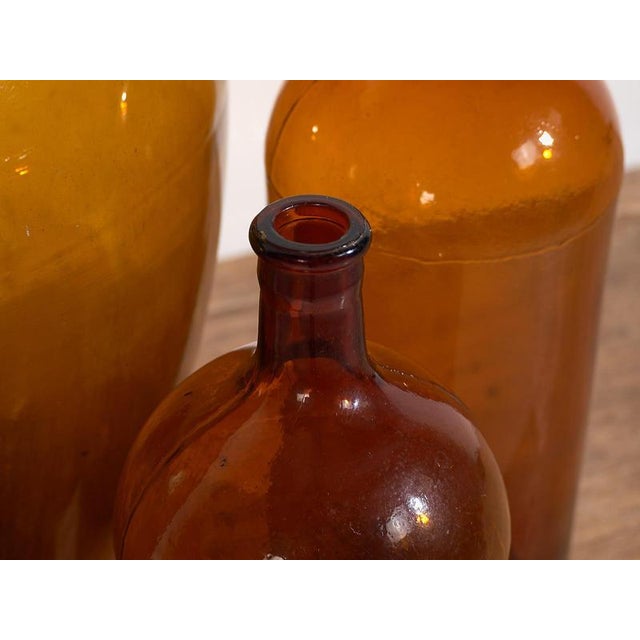 Amber Bottles, 1920s, Set of 3 For Sale - Image 3 of 9
