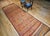 Vintage Moroccan Rug, Hand-Knotted Wool, Geometric Pattern, Red & Lavender, 5’ X 13’ For Sale - Image 13 of 14