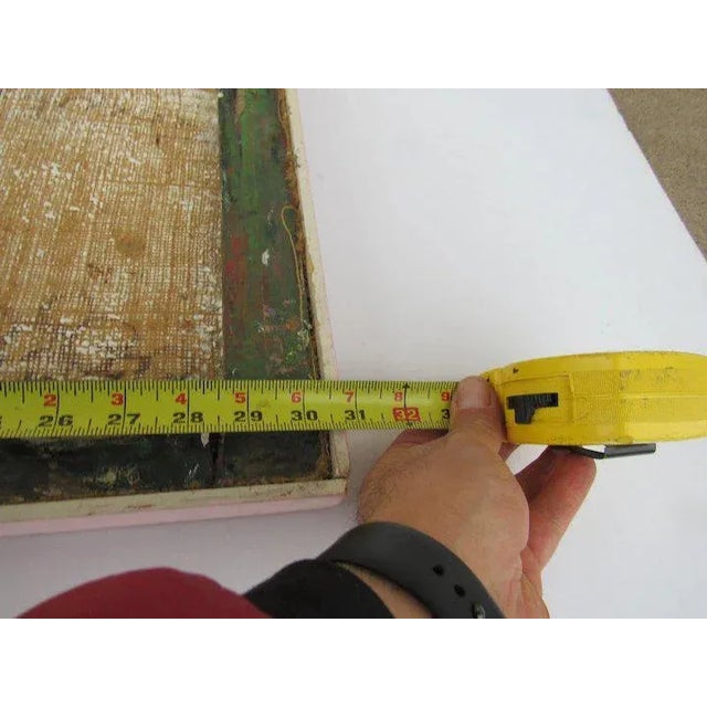 Textile Mid 20th Century Architectural Cityscape Painting For Sale - Image 7 of 9