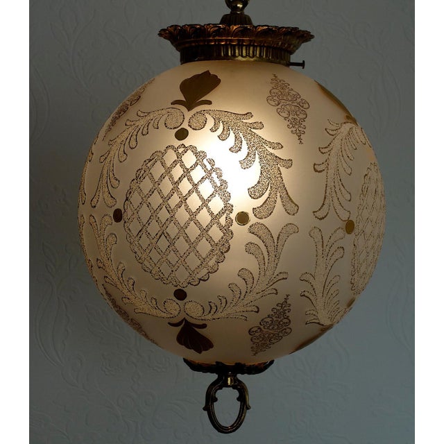 Brass and Glass Hollampe Chandelier from Unbekannt, 1960s For Sale - Image 12 of 14