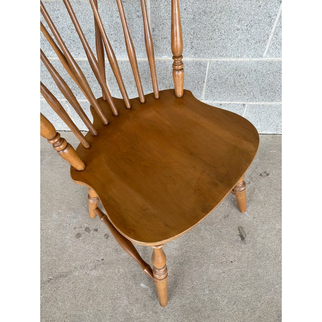 Brown Van Sciver Maple Windsor Brace Back Dining Chairs - Set of 6 For Sale - Image 8 of 16