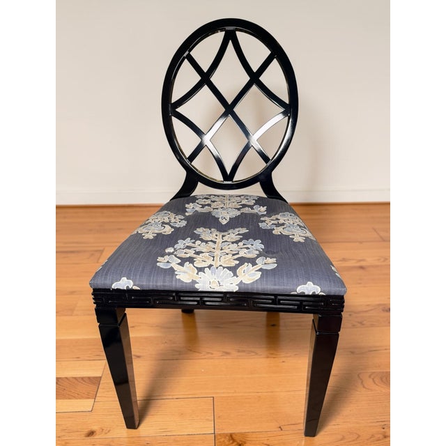 Black Miles Redd Diamond Dining Chair for Ballard Designs Upholstery Collection For Sale - Image 8 of 12