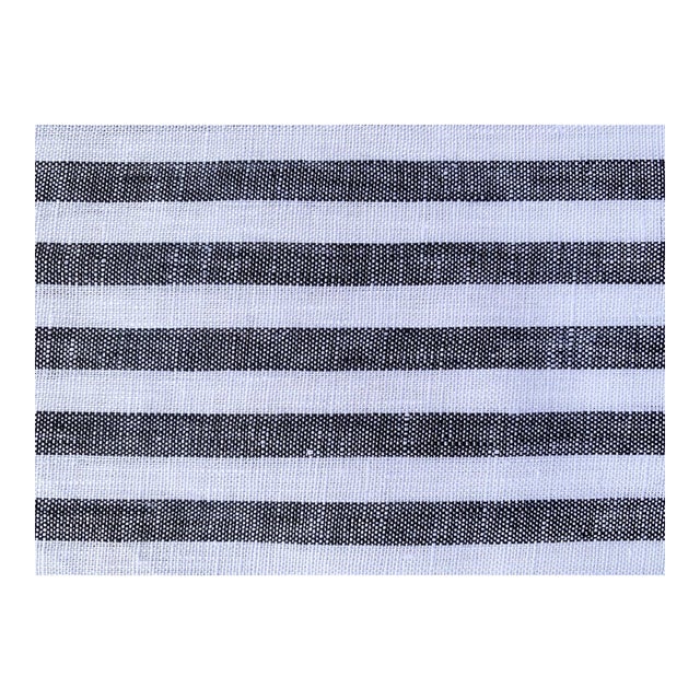 Plum Textiles Madrid Black Linen For Sale