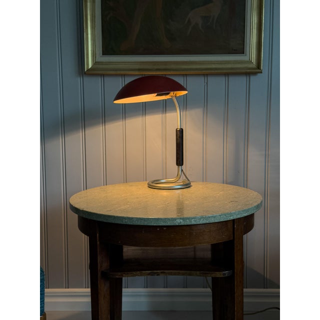 Nickel-Plated Steel Table Lamp by Chr. Bergh & Co. and Cebe, Sweden, 1937 For Sale - Image 9 of 11