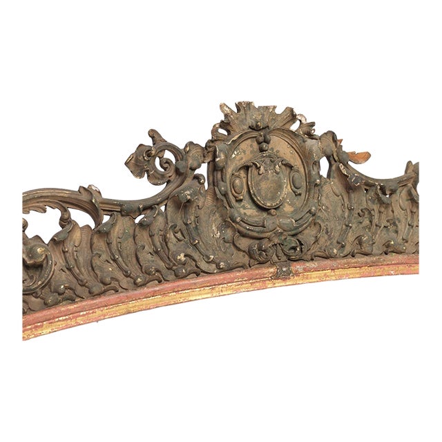 18th Century Antique Carved Venetian Window Valance Architectural Element For Sale