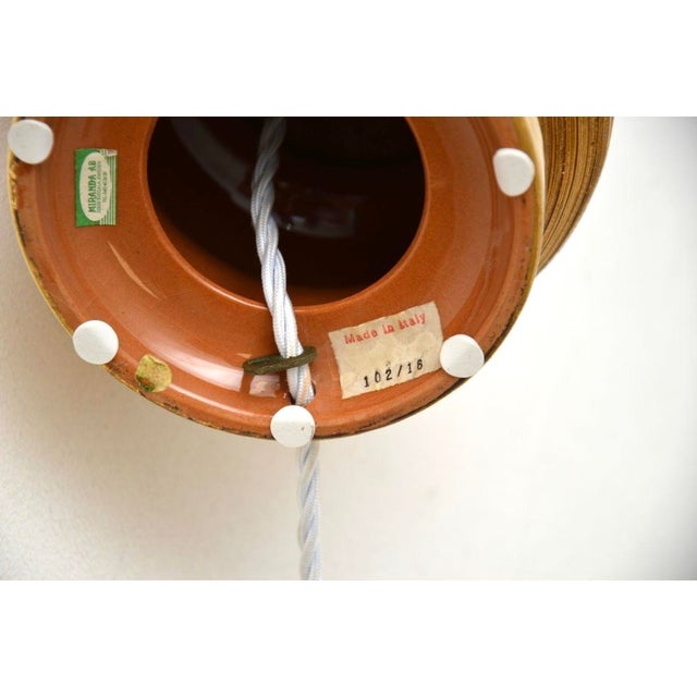 Cream Vintage Italian Ceramic Table Lamps from Bitossi, 1970, Set of 2 For Sale - Image 8 of 9