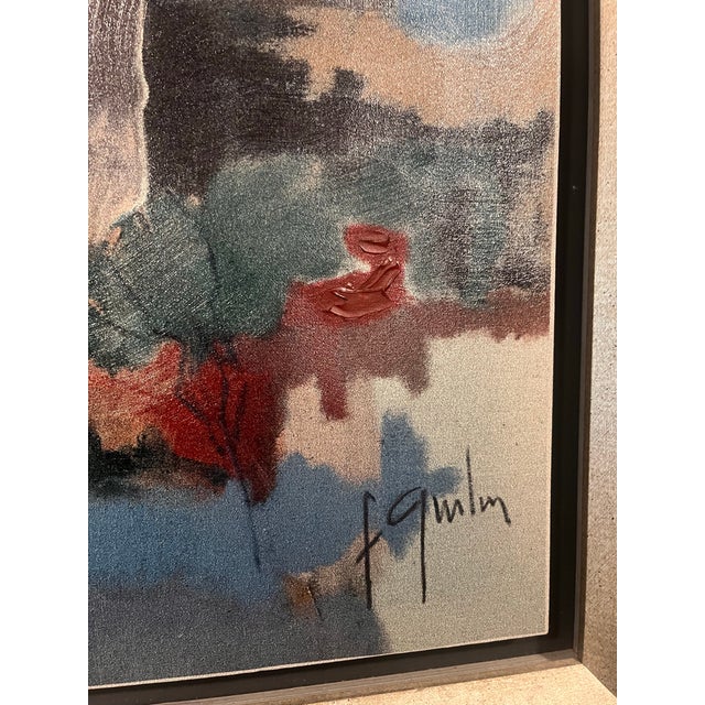 Mid-Century Modern 1970s Modern Abstract Portrait Painting Signed Achim - Framed Contemporary Art, Mid Century Modern For Sale - Image 3 of 11