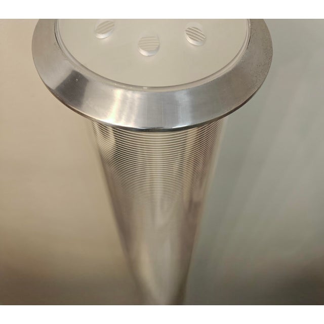 Vintage 2000's 67" Tall Acrylic Lucite Gradient Floor Lamp With Dimmer For Sale - Image 10 of 15