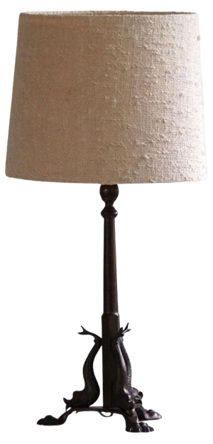 Danish Art Nouveau Table Lamp in Bronze, 1920s