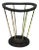 Attributed to Jacques Adnet, Ebonized Wood and Brass Umbrella Stand For Sale