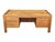 Mid-Century Modern Mid-Century Modern Teak Executive Desk – Danish Style Double Pedestal Desk With Brass Pulls For Sale - Image 3 of 17