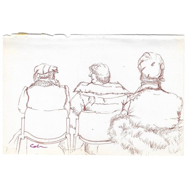 Ink on paper by New York artist Myriam Cahn (1933-2018). This was in with a number of drawings of Carnegie Hall, so it's...