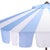 Spritely Home Meze 9 Ft Crank Umbrella, Baby Blue Cabana Stripe/Brown Pole For Sale - Image 4 of 9