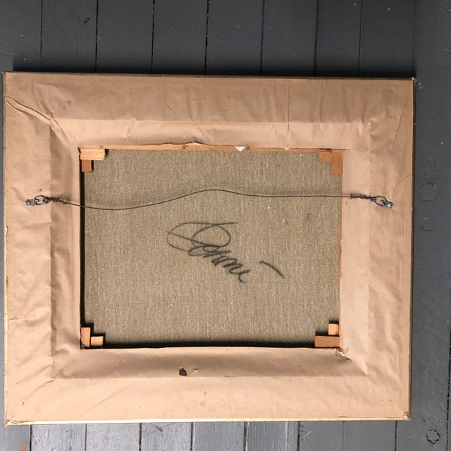 1970s Vintage Modernist Still Life Original Signed Painting For Sale - Image 5 of 6