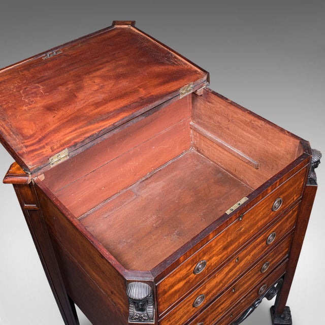 Brown Antique Cocktail Cabinet, English, Egyptian Taste, Great Exhibition, Victorian For Sale - Image 8 of 12