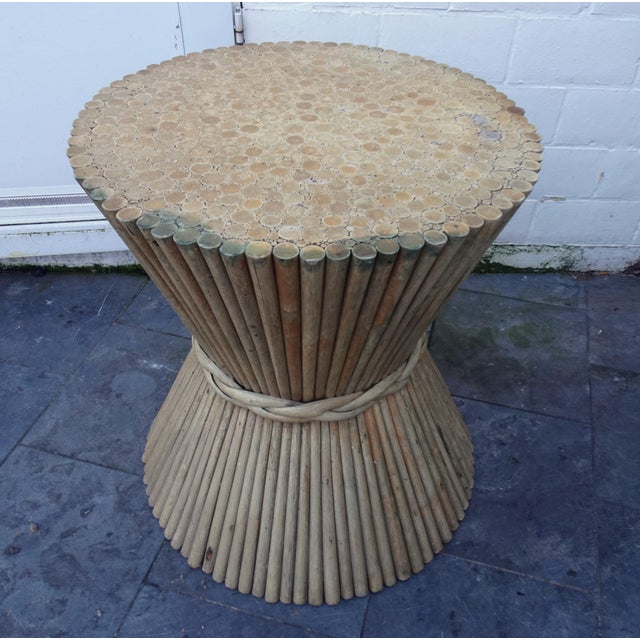 MC Guire Bamboo Rattan and Glass Dining Table, 1970s For Sale - Image 12 of 17