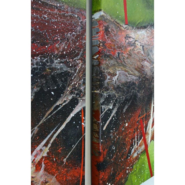 MS, The Alli-Gate Diptych, 2021, Acrylic on Canvases, Set of 2 For Sale - Image 12 of 15