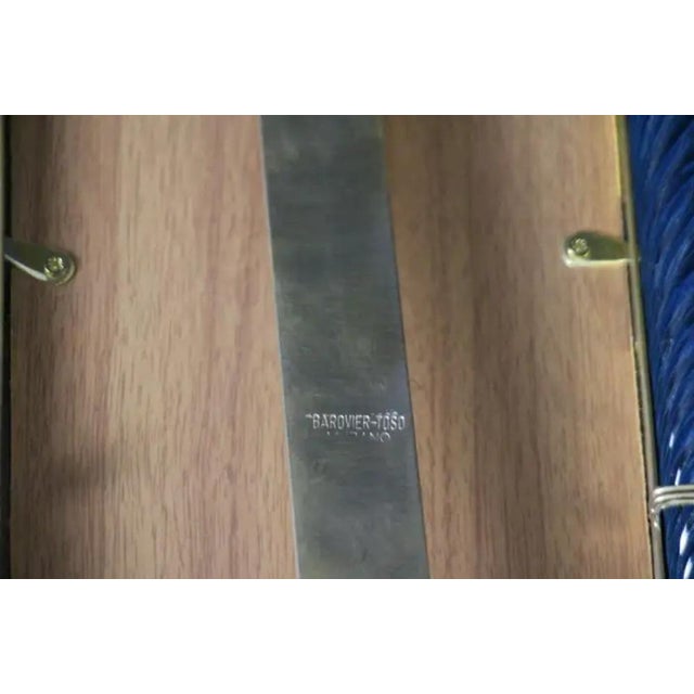 Metal Sky Blue Twisted Photo Frame in Murano Glass and Brass from Barovier E Toso For Sale - Image 7 of 18