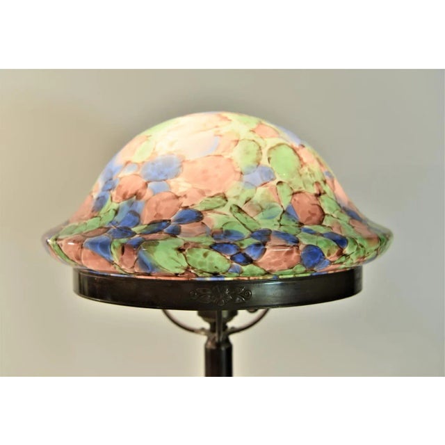 Swedish Grace Copper and Glass Table Lamp, Sweden, 1920s For Sale - Image 6 of 13
