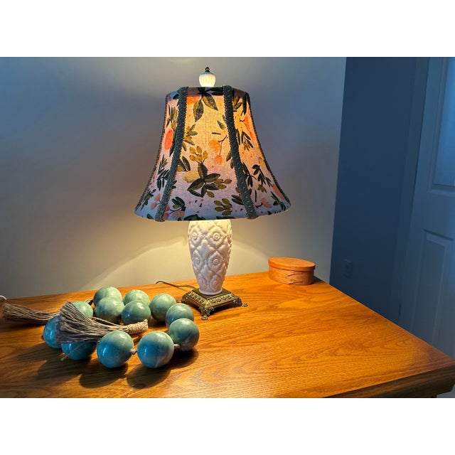 Traditional Custom Botanical Lampshade in Rifle Paper Co Primavera Fabric- Very Italian For Sale - Image 3 of 6