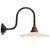 Mid-Century Modern Cast Iron Wall Light with White Opaline Glass Shade For Sale - Image 5 of 8