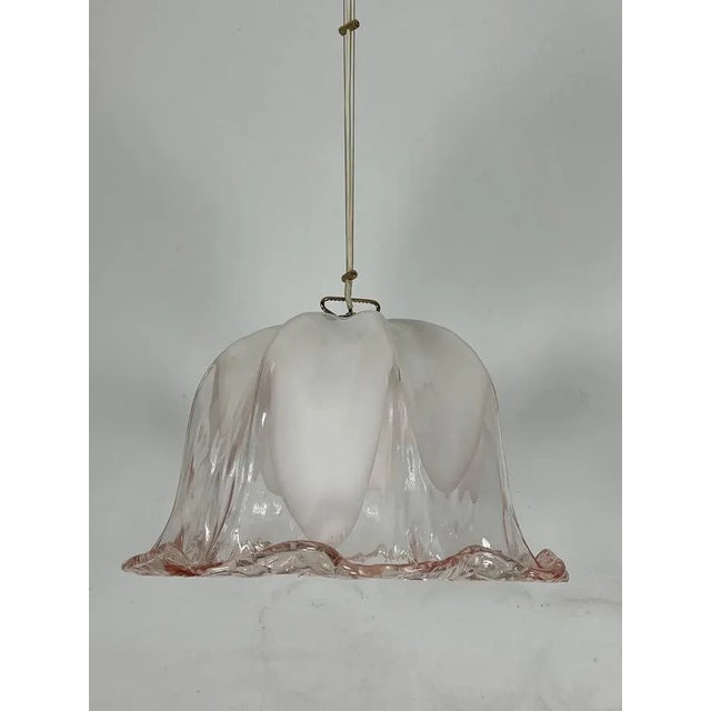 Ceiling Light in Pink and White Murano Glass from La Murrina, Italy, 1970s For Sale - Image 12 of 13