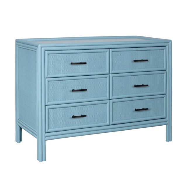 Not Yet Made - Made To Order Bermuda Six-Drawer Dresser - Pool Blue For Sale - Image 5 of 9
