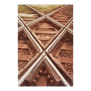 Vintage Mid Century Abstract Richard Bray Railroad Tracks Photograph