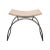With a saddle seat form pine top on a hand-forged and hammered iron curule form base. Dimensions: 26" W x 18" D x 20" H...
