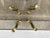 Gold Vintage Cast Iron and Glass Side Table For Sale - Image 8 of 10