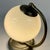 Metal Art Deco Bronzed Brass and Opaline Glass Table Lamp, Germany, 1930s For Sale - Image 7 of 14