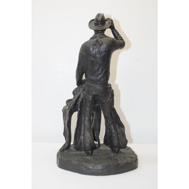 1970s Composite Cowboy Figure W/Saddle, Michael Garman For Sale - Image 5 of 9