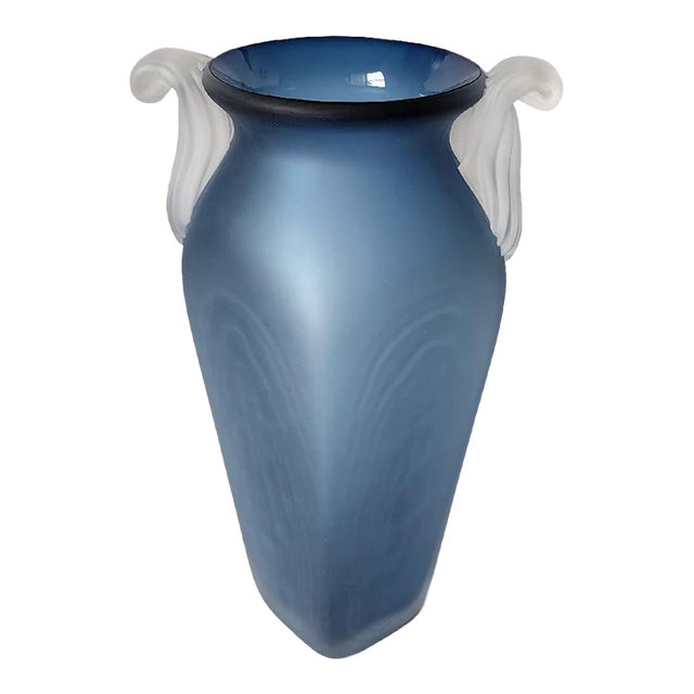 Signed Steven Newell Contemporary Art Glass Sculptural Vase For Sale