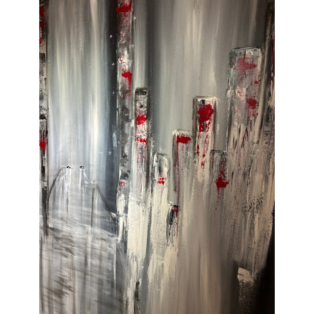 2026 Cityscape Acrylic on Canvas by RacquelJ For Sale - Image 9 of 10