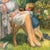 Green 1960s Impressionist Oil Painting: Listed Maine Artist Emily Muir (1904–2003) Large Figural Garden Scene With Mother and Children, Oil on Canvas For Sale - Image 8 of 8