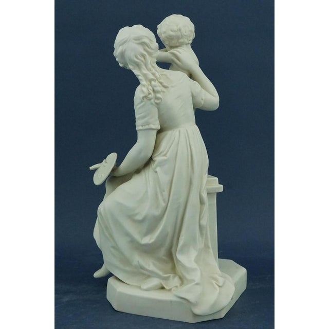 Art Nouveau Biscuit Sculpture Depicting Motherhood from Scheibe-Alsbach, Germany, Late 1800s For Sale - Image 5 of 18