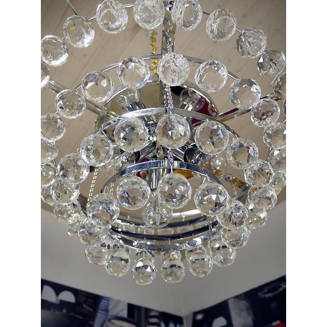 1970s German Crystal Ceiling Lamp from Faustig, 1970s For Sale - Image 5 of 8