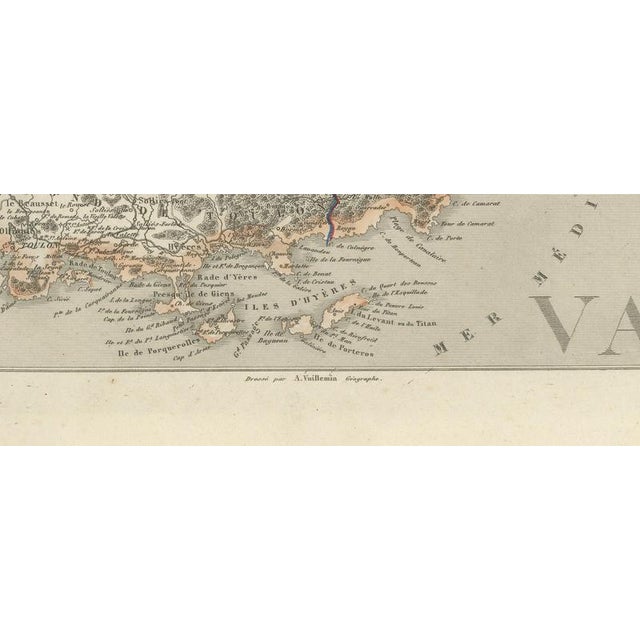 19th Century Antique Map of the Var with Draguignan, 1860 For Sale - Image 5 of 12