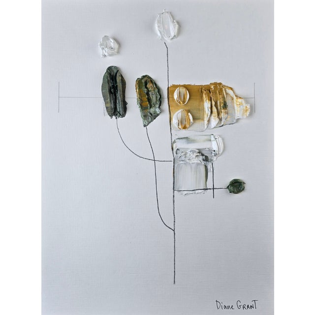 2020s Set of 6 - Framed Neutral Colors Palette Organic Modern Botanical Flowers Original Oil Paintings / Contemporary Herbarium / Floral / Natural Tones For Sale - Image 5 of 10