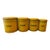 Early 20th Century Bright Yellow Enamel Flour, Sugar, Coffee & Tea Kitchen Canisters – Set of 4 Add an instant burst of...
